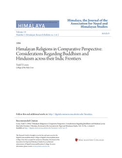 Himalayan Religions in Comparative Perspective