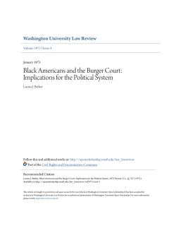 Black Americans and the Burger Court