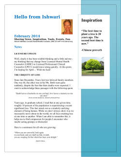 February 2014 - Ishwari Sollohub, LPCC