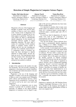 Detection of Simple Plagiarism in Computer Science Papers