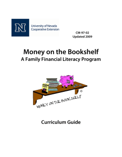Money on the Bookshelf - University of Nevada Cooperative Extension