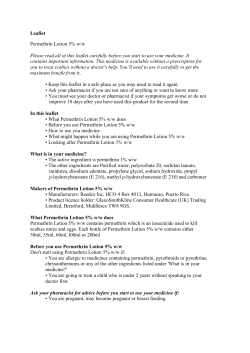 Leaflet Permethrin Lotion 5% w/w Please read all of this leaflet
