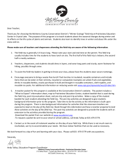 field trip at Prairieview - McHenry County Conservation District