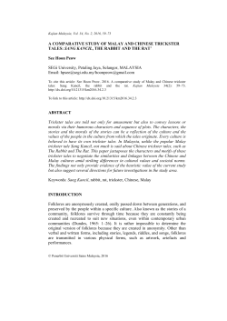 A COMPARATIVE STUDY OF MALAY AND CHINESE