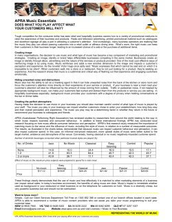 Does What You Play Affect What Your Customers Will Pay?