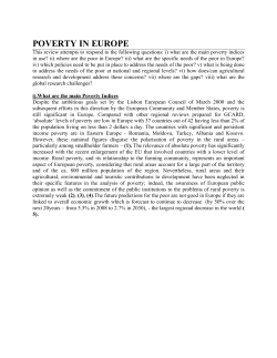 poverty in europe - Food and Agriculture Organization of the United