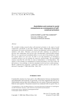 Assimilation and contrast in social comparisons as a