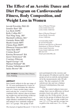 The Effect of an Aerobic Dance and Diet Program on Cardiovascular