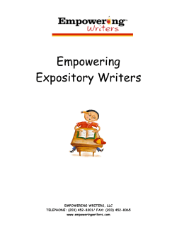 Thio Empowering Expository Writers Handout