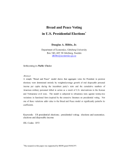 Bread and Peace Voting in US Presidential Elections