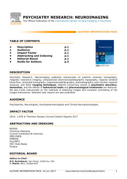 psychiatry research: neuroimaging