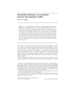 Oil and Revolutionary Governments