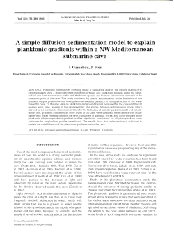 A simple diffusion-sedimentation model to explain planktonic
