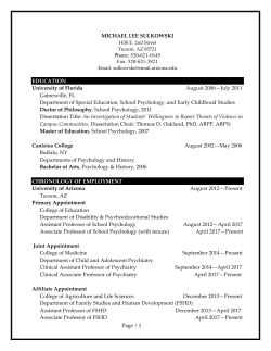 curriculum vitae - College of Education