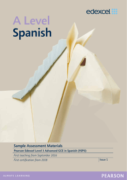 A Level Spanish - Edexcel