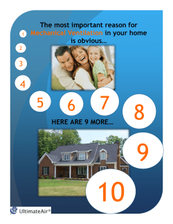 The most important reason for Mechanical Ventilation in your home