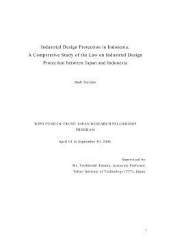 Comparative Study on the Protection of Industrial Design between in