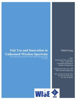Fair Use and Innovation in Unlicensed Wireless Spectrum