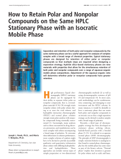 How to Retain Polar and Nonpolar Compounds on the Same HPLC