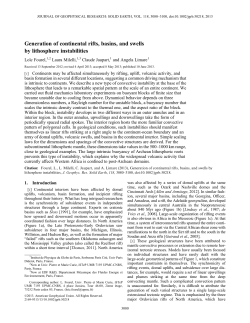 Generation of continental rifts, basins, and swells by lithosphere