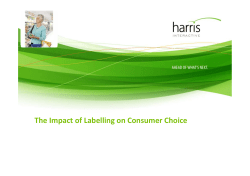 The Impact of Labelling on Consumer Choice