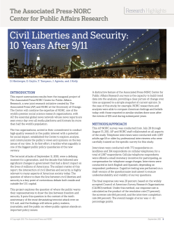 Report: Civil Liberties and Security: 10 Years After 9/11