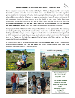 &ldquo;And let the peace of God rule in your hearts&hellip;&rdquo;Colossians 3:15