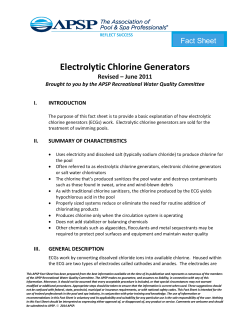 Electrolytic Chlorine Generators