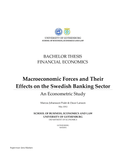 Macroeconomic Forces and Their Effects on the Swedish Banking