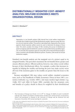 distributionally weighted cost&ndash;benefit analysis