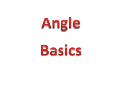 Angle and Triangle Basics