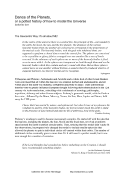 From Geocentric to Heliocentric