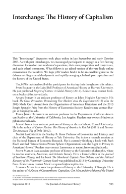 Interchange: The History of Capitalism