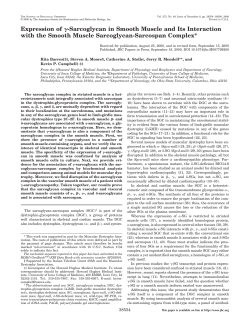 Sarcoglycan in Smooth Muscle and Its Interaction with the Smooth