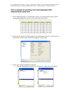 How to estimate KI and kinact from time