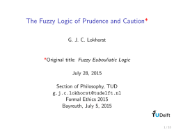 The Fuzzy Logic of Prudence and Caution*