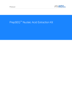 PrepSEQ&trade; Nucleic Acid Extraction Kit Protocol