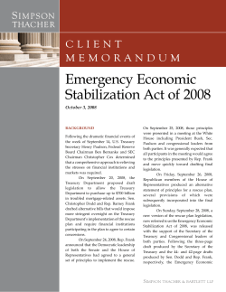 Emergency Economic Stabilization Act of 2008