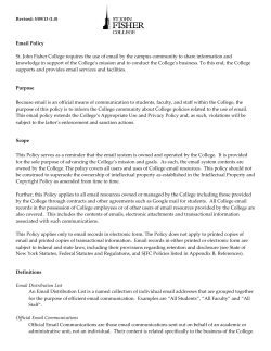 College Email Policy