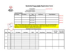 Basketball Team Skills Registration Form