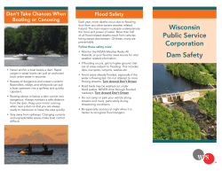 Public safety at dams brochure