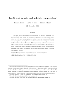 Inefficient lock-in and subsidy competition