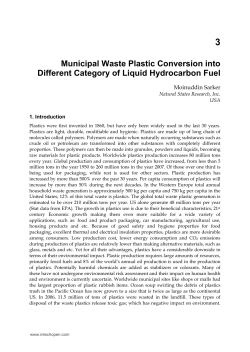 Municipal Waste Plastic Conversion into Different