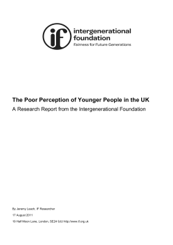 The Poor Perception of Young People in the UK