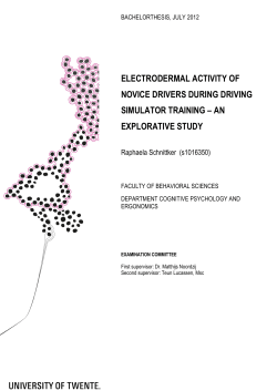 electrodermal activity of novice drivers during driving simulator