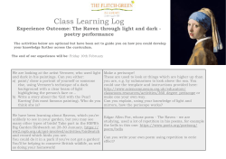 Learning Log Template The Raven