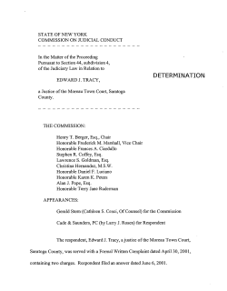 determination - New York State Commission on Judicial Conduct