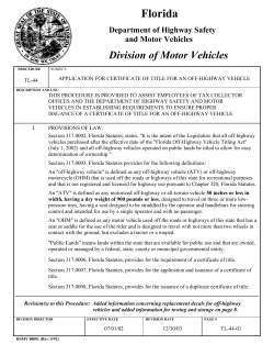 Application For Certificate of Title For An Off