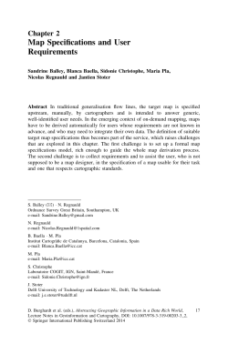 Map Specifications and User Requirements