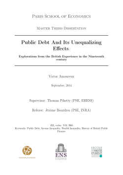 Public Debt And Its Unequalizing Effects.
